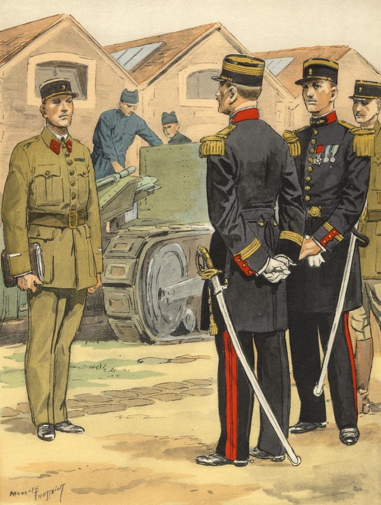 Artillerie Histoire et uniformes des officiers de 1918 à 1940