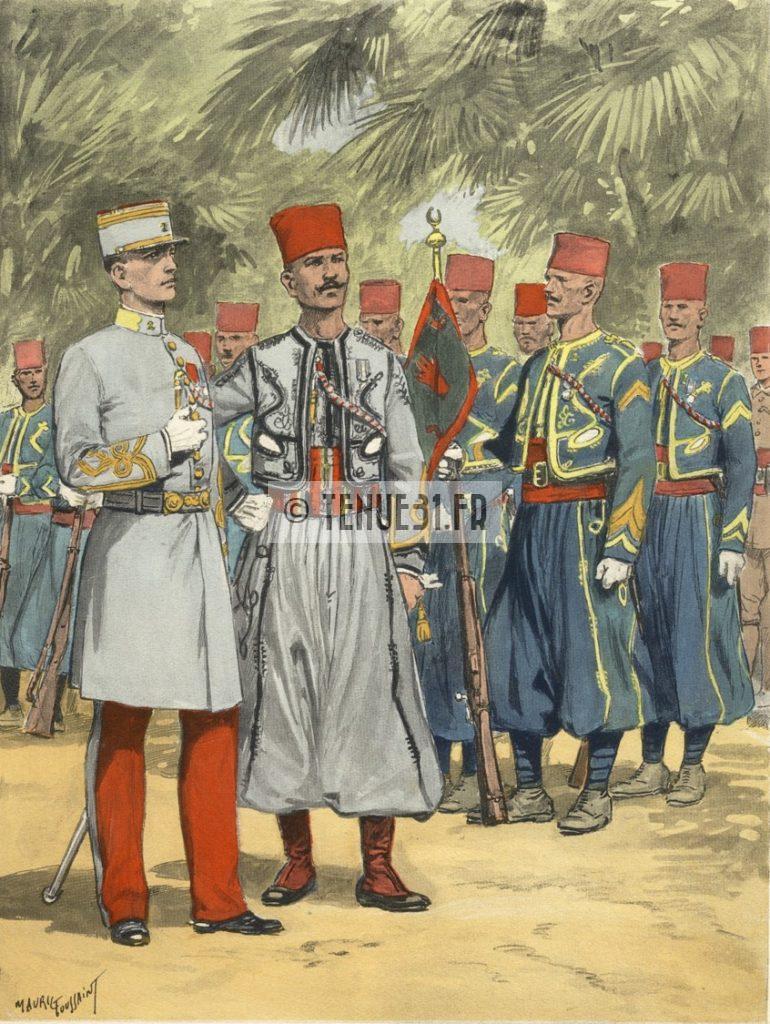 La grande tenue des officiers de Tirailleurs Algériens et Tunisiens.