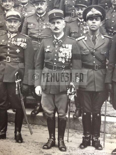 Uniforme grande tenue officier français modèle 31 1931 tenue31.fr tenue travail campagne jour