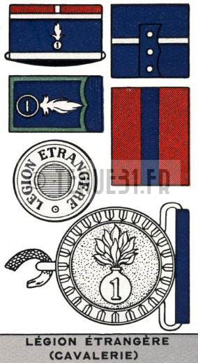 Galon De Calot Légion Étrangère – Grade Colonel, Arme Cavalerie, Argent, 1945-50