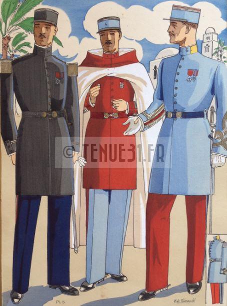 Uniforme grande tenue officier français modèle 31 1931 tenue31.fr spahis compagnies sahariennes