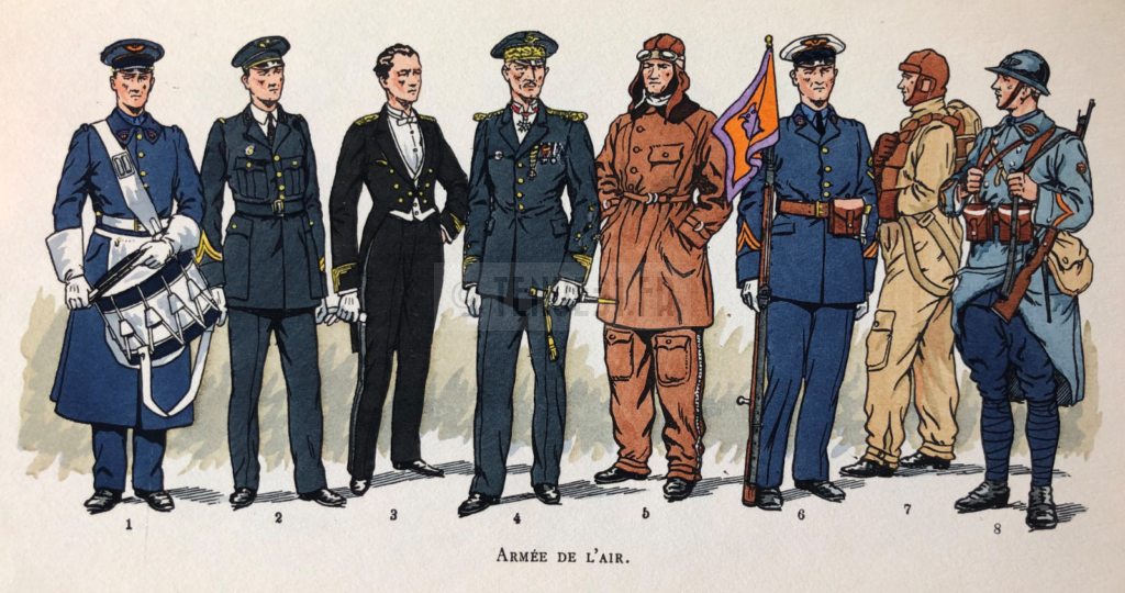 Uniforme des officiers de l'aéronautique militaire et armée de l'air