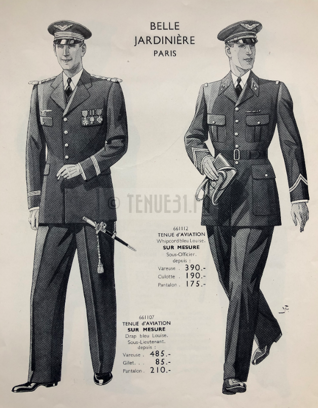 Uniformes des officiers de l a ronautique militaire et de l arm e